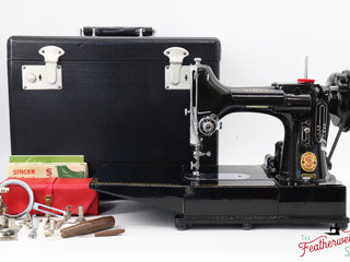 Load image into Gallery viewer, Singer Featherweight 222K Red &#39;S&#39; - ER02328* - 1960