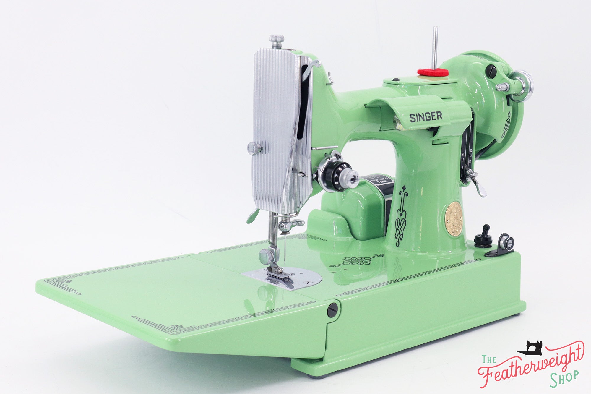 Singer Featherweight 221 Sewing machine, AH665*** - Fully Restored in Art Deco Green