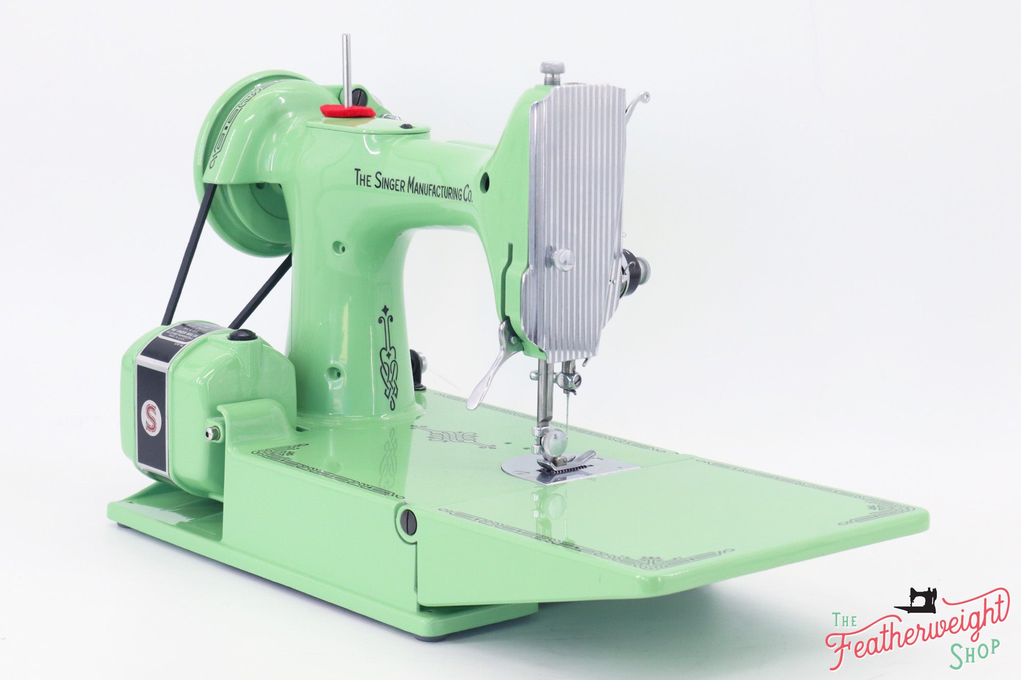 Singer Featherweight 221 Sewing machine, AH665*** - Fully Restored in Art Deco Green