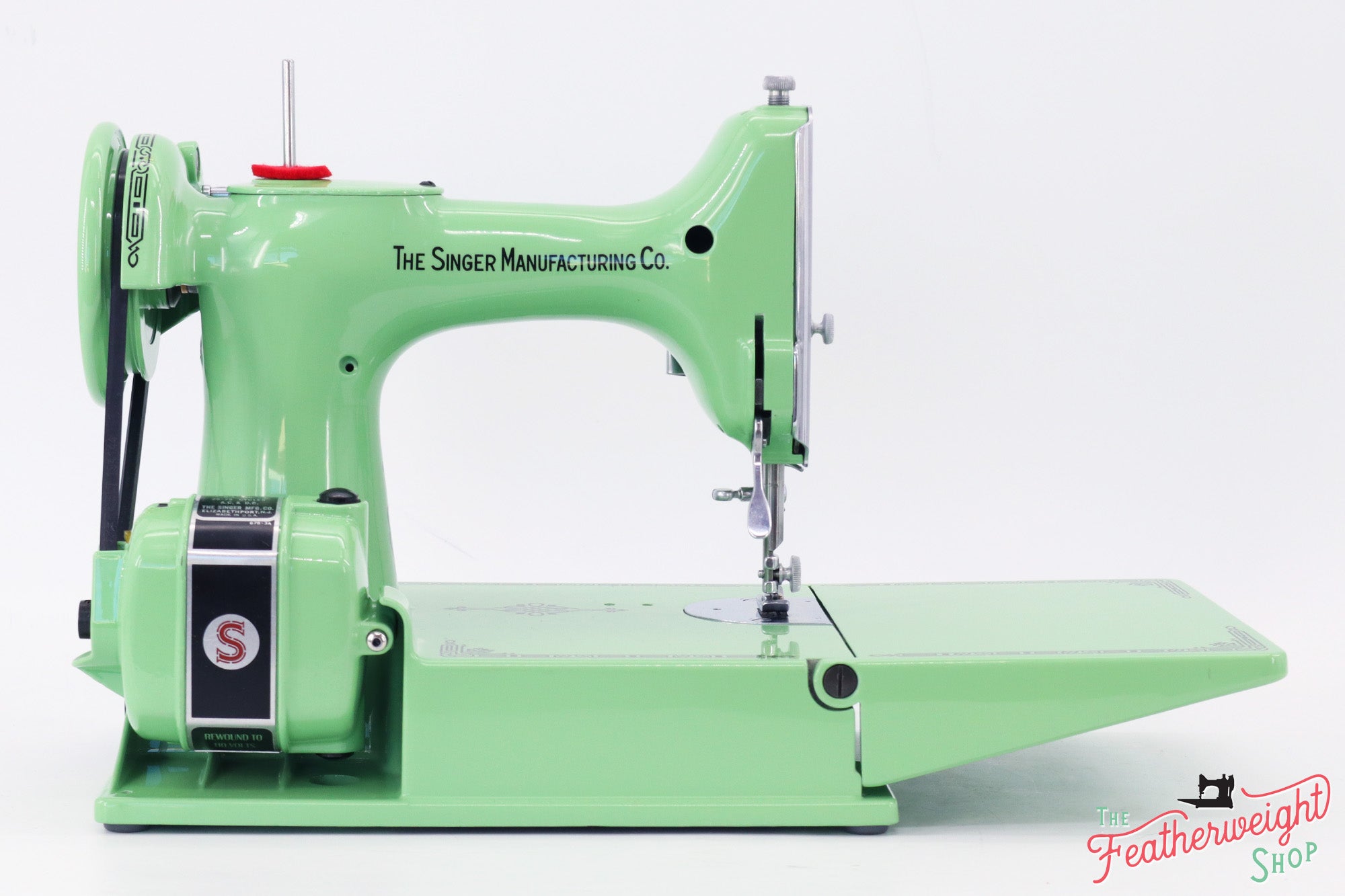 Singer Featherweight 221 Sewing machine, AH665*** - Fully Restored in Art Deco Green