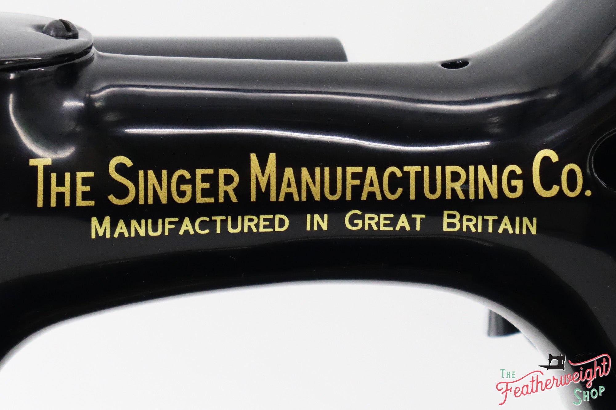 Singer Featherweight 221K Sewing Machine EF564***, RARE Great Britain Decal - Fully Restored in Gloss Black