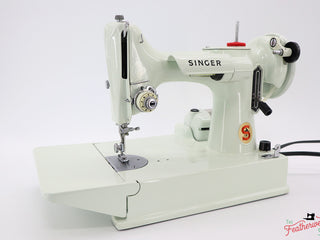 Load image into Gallery viewer, Singer Featherweight 221K Sewing Machine, WHITE EV904***