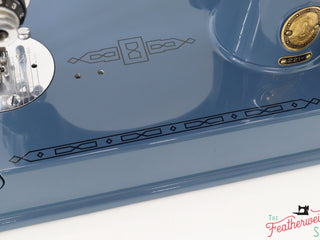 Load image into Gallery viewer, Singer Featherweight 221 Sewing Machine AM153*** - Fully Restored in Denim