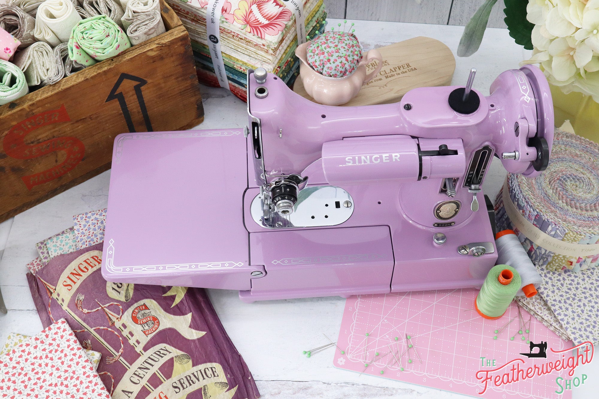 Singer Featherweight 222K Sewing Machine EK323*** - Fully Restored in Wisteria