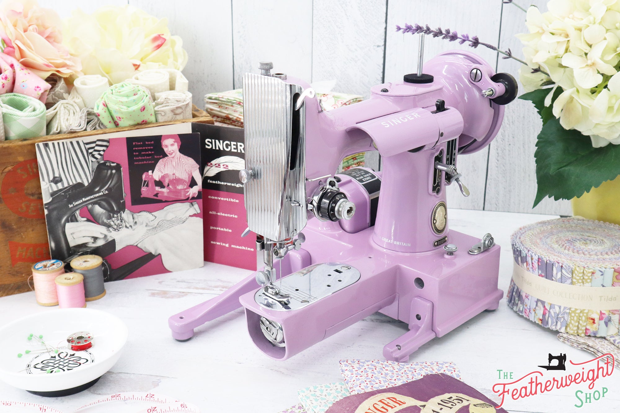 Singer Featherweight 222K Sewing Machine EK323*** - Fully Restored in Wisteria