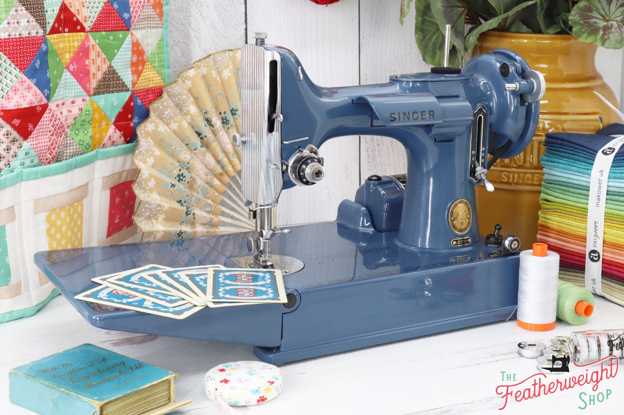 Singer Featherweight 221 Sewing Machine AM153*** - Fully Restored in Denim