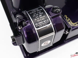Load image into Gallery viewer, Singer Featherweight 221, AM180*** - Fully Restored in Black Iris