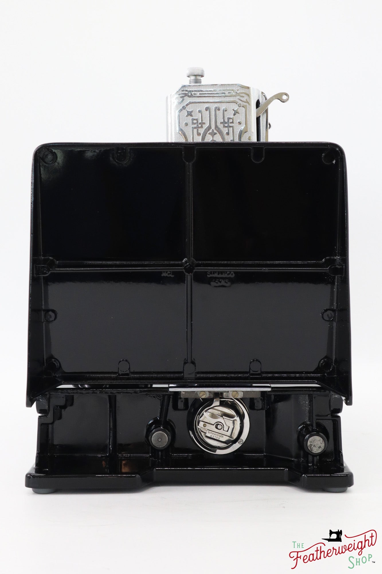 Singer Featherweight 221 Sewing Machine AJ010***, RARE M.R. Decal - Fully Restored in Gloss Black