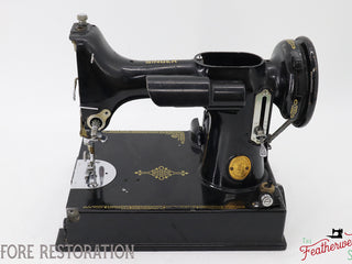 Load image into Gallery viewer, Singer Featherweight Top Decal 221 Fully Restored in Gloss Black, AF3852** - SCARCE