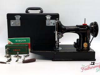 Load image into Gallery viewer, Singer Featherweight 221K Sewing Machine, RED &quot;S&quot; ES249***