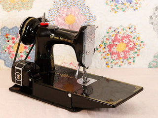 Load image into Gallery viewer, Singer Featherweight 221 Sewing Machine, AF384*** - Top Decal and Corduroy Insert - RARE