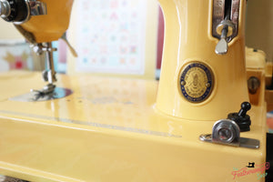Singer Featherweight 221 Centennial Sewing Machine AK5868** - Fully Restored in Happy Yellow