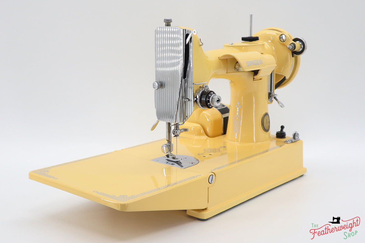 Singer Featherweight 221 Centennial Sewing Machine AK5868** - Fully Restored in Happy Yellow