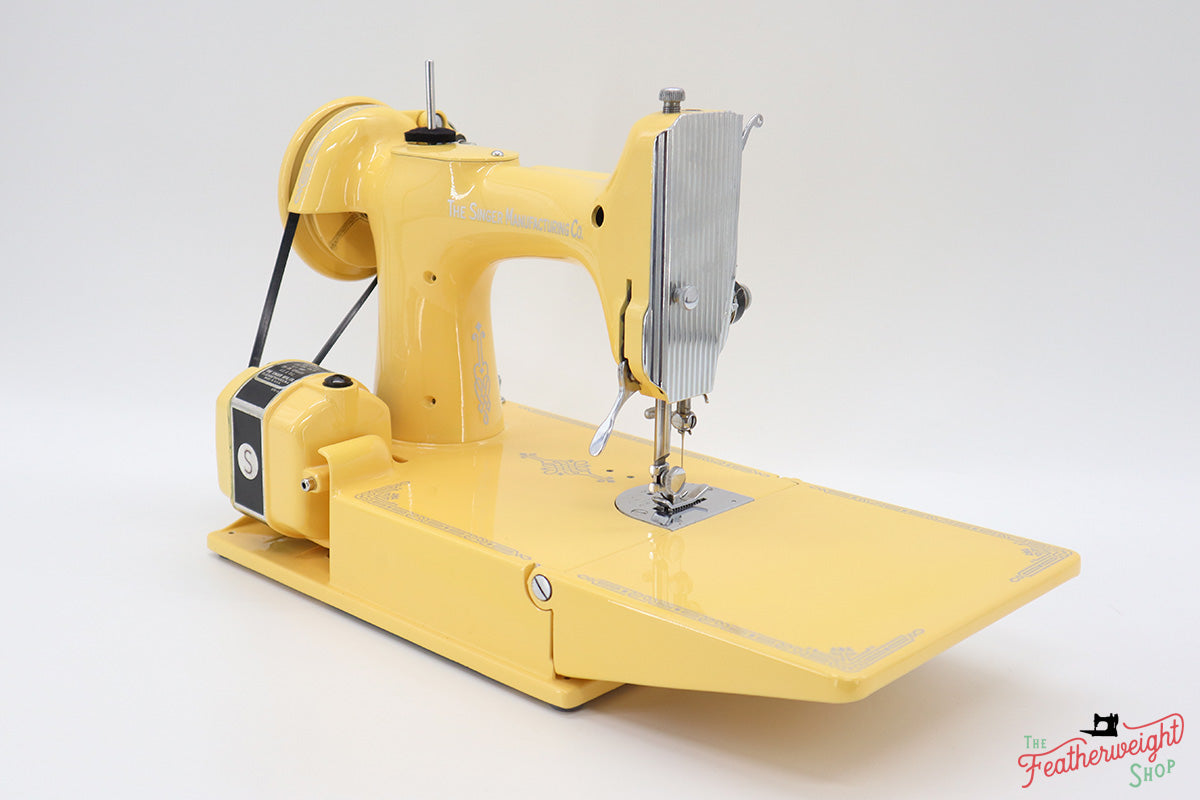 Singer Featherweight 221 Centennial Sewing Machine AK5868** - Fully Restored in Happy Yellow