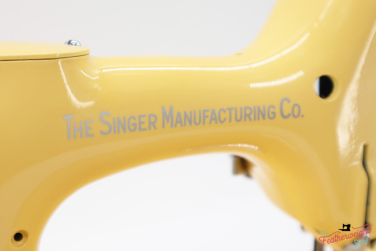 Singer Featherweight 221 Centennial Sewing Machine AK5868** - Fully Restored in Happy Yellow