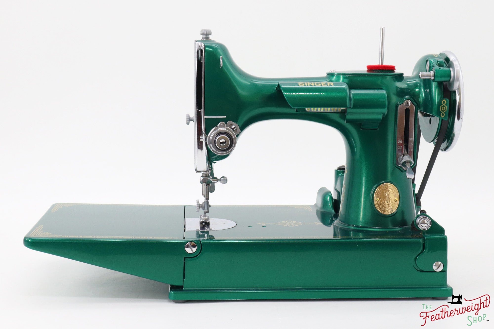 Singer Featherweight 221, AE055*** - Fully Restored in Emerald Green