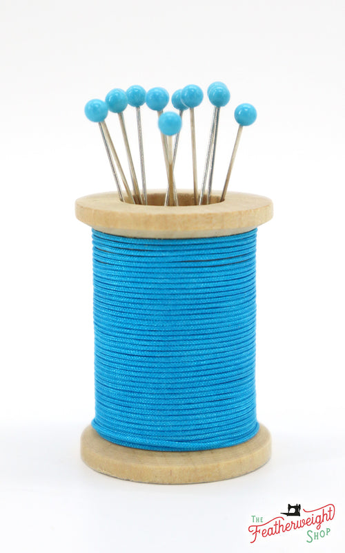 Magnetic Spool Pincushion With Pins Blue The Singer Featherweight Shop