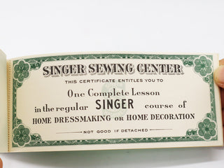 Load image into Gallery viewer, Home Sewing Course Certificate Book, (Vintage Original NOS) - RARE