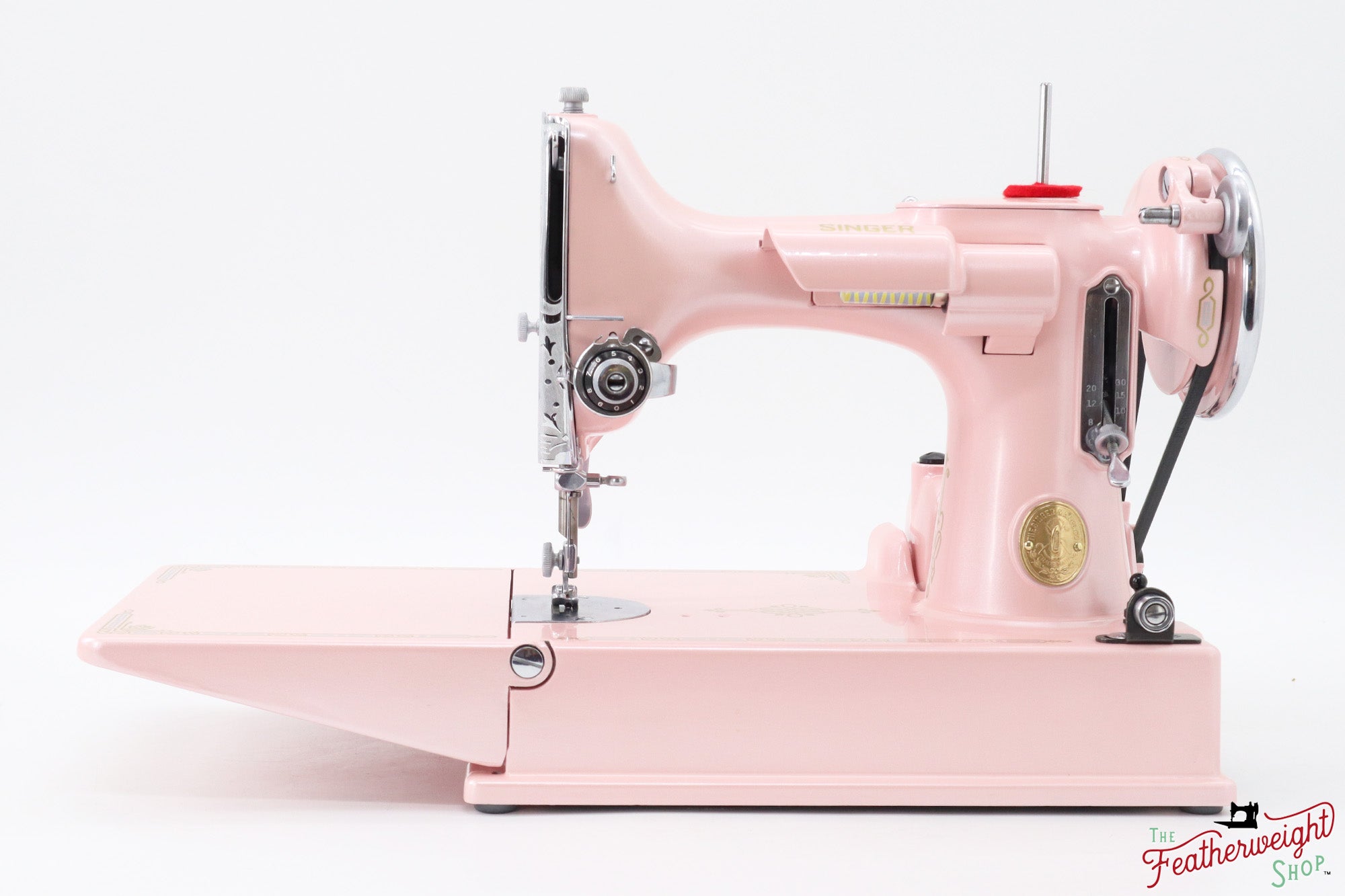 Singer Featherweight 221, AE990*** - Fully Restored in Pink Frosting