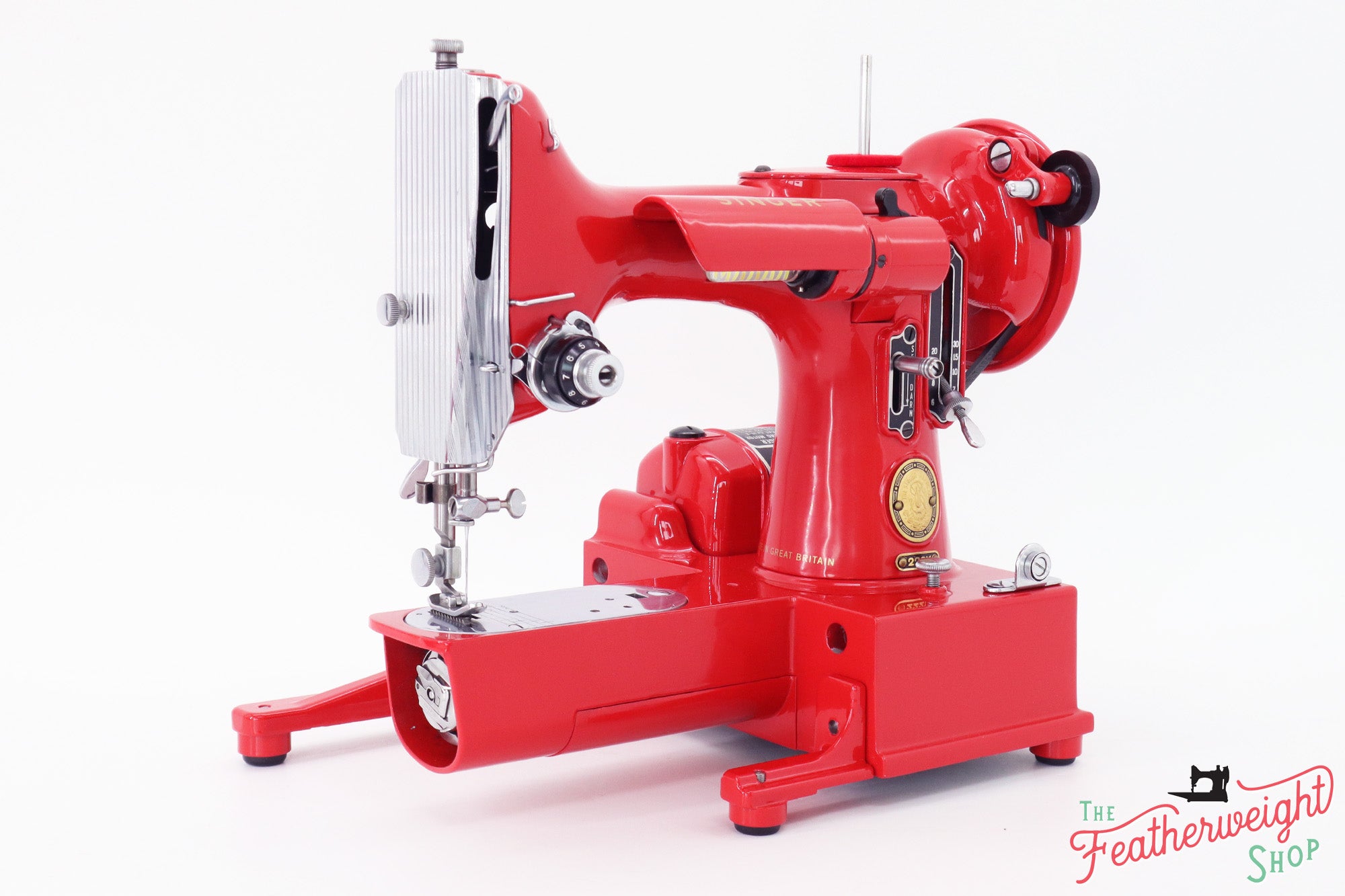 Singer Featherweight 222K Sewing Machine EM6022** - Fully Restored in Happy Red