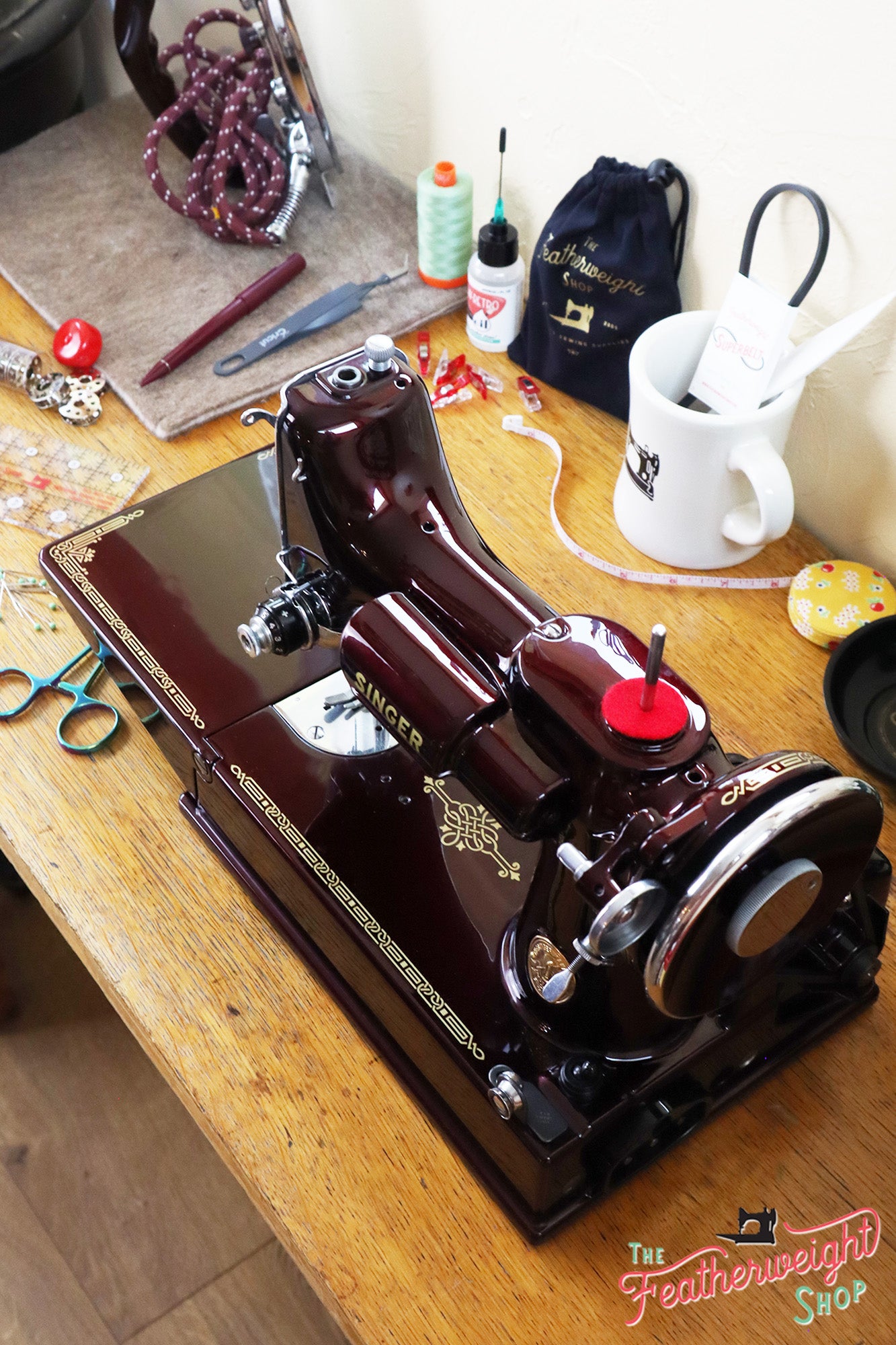 Singer Featherweight 221 AF584*** - Fully Restored in Brandywine