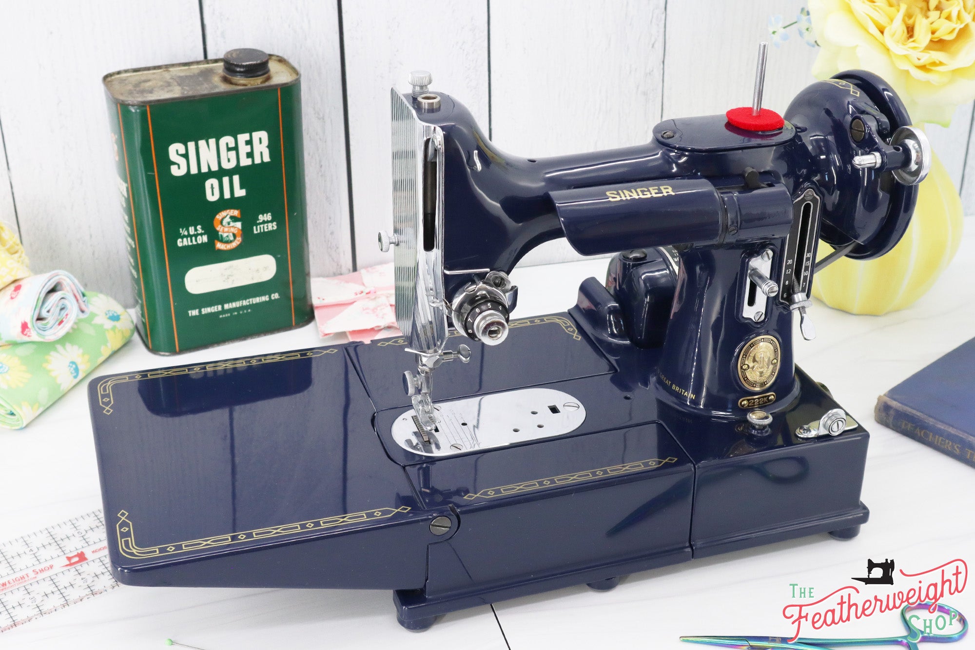 Singer Featherweight 222K Sewing Machine, EJ2680** - Fully Restored in Navy