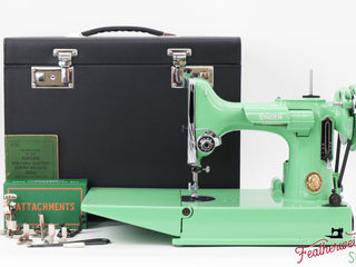 Load image into Gallery viewer, Singer Featherweight 221, AL174*** - Fully Restored in Jadeite Milky Green