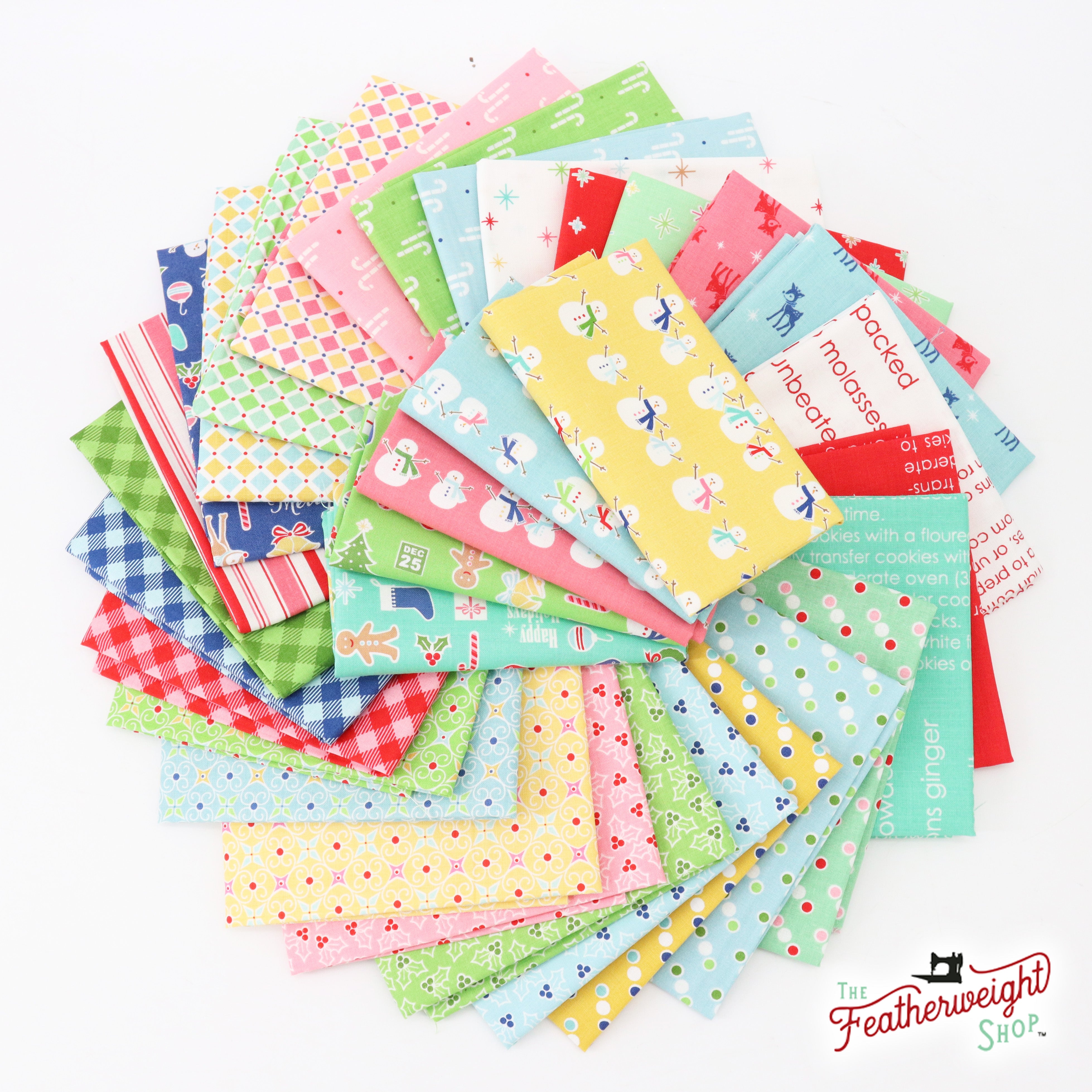 Fabric, Cozy Vintage Christmas FAT QUARTER Bundle + PANELS by Lori Holt