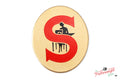 Badge, RED S ALUMINUM for White Singer Featherweight 221