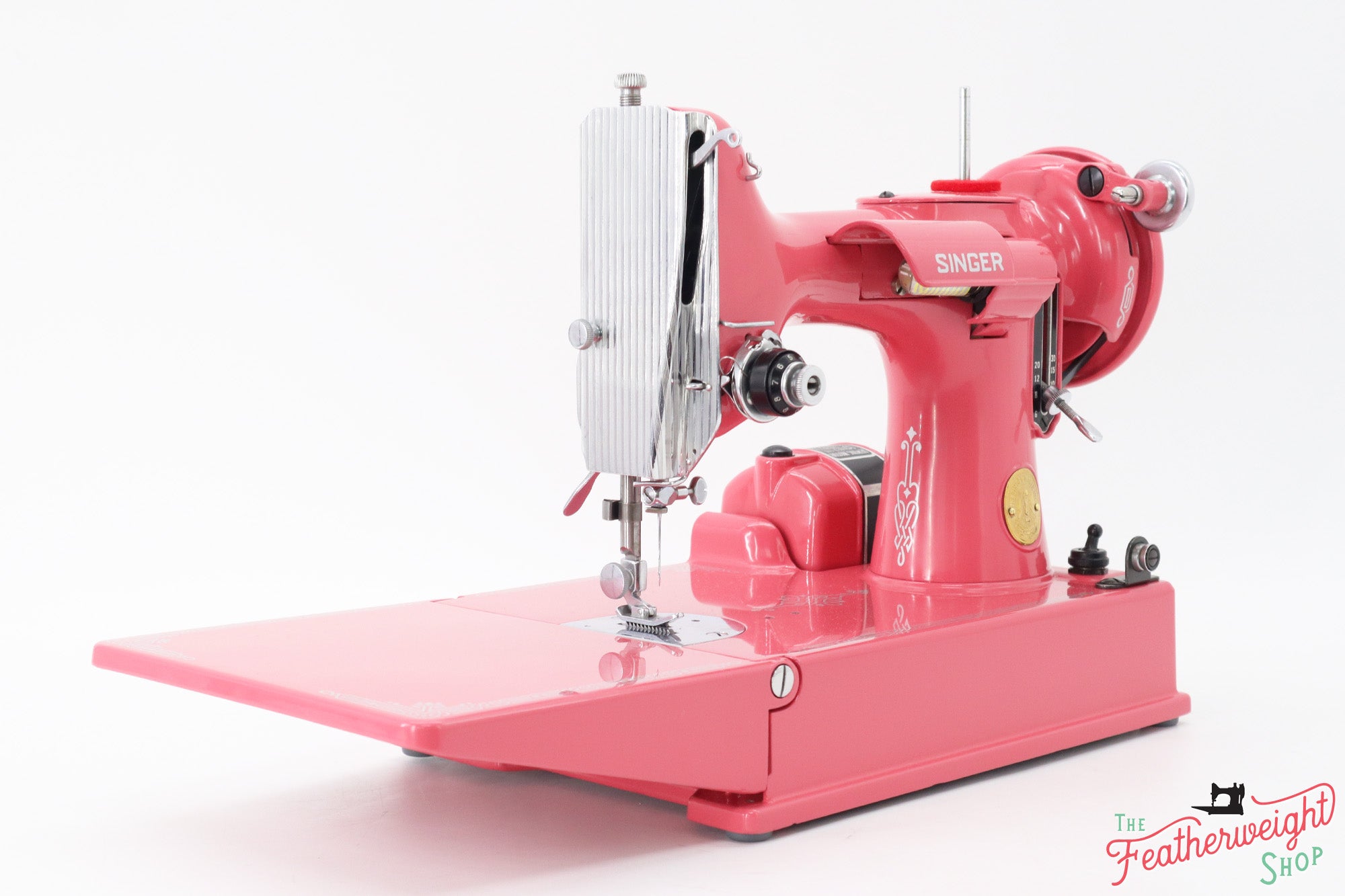 Singer Featherweight 221 Sewing Machine AJ117*** - Fully Restored in Happy Pink Grapefruit