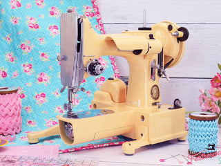 Load image into Gallery viewer, Singer Featherweight 222K Sewing Machine EK320*** - Fully Restored in &#39;Dreamy Mai Tai&#39;