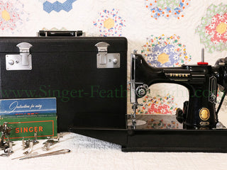 Load image into Gallery viewer, Singer Featherweight 221 Sewing Machine, AM161***