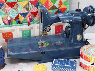 Load image into Gallery viewer, Singer Featherweight 221 Sewing Machine AJ786*** - Fully Restored in Denim