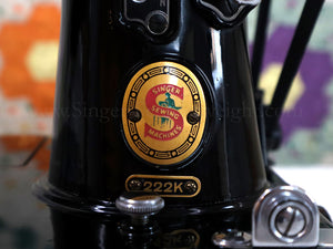 Singer Featherweight 222K Sewing Machine, RED "S" EP5428**