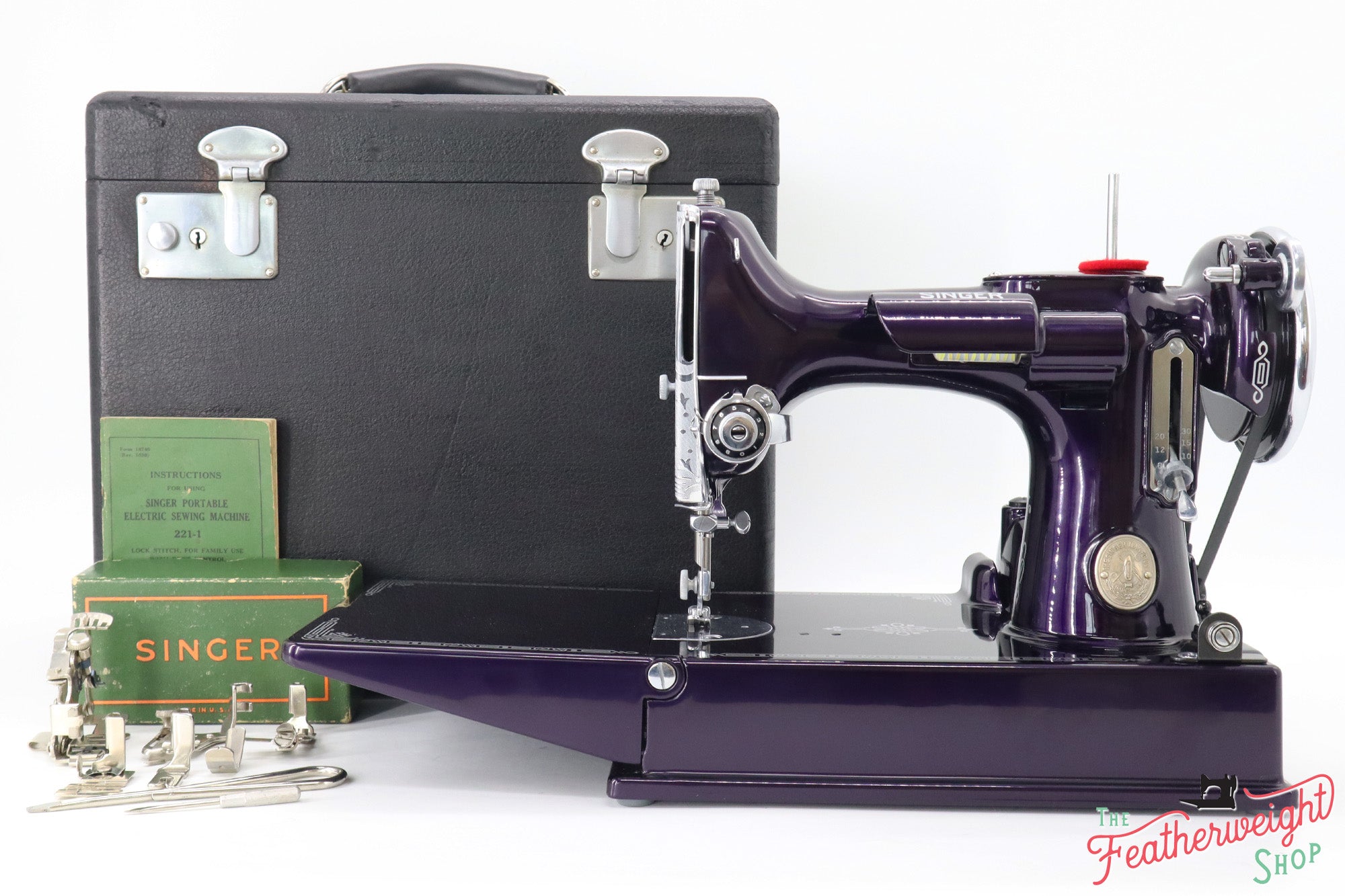 Singer Featherweight 221 AF1708** - Fully Restored in Black Iris