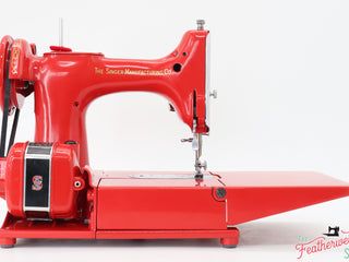 Load image into Gallery viewer, Singer Featherweight 222K Red &#39;S&#39; - ES1655** - Fully Restored in Liberty Red