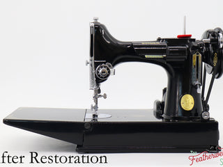 Load image into Gallery viewer, Singer Featherweight 221K Sewing Machine EF5648**, RARE Great Britain Decal - Fully Restored in Gloss Black