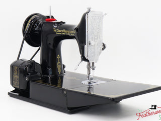 Load image into Gallery viewer, Singer Featherweight 221K Sewing Machine EF5648**, RARE Great Britain Decal - Fully Restored in Gloss Black