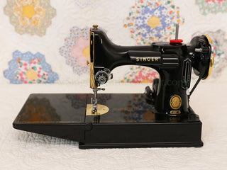 Load image into Gallery viewer, Singer Featherweight 221 Sewing Machine, AL721*** GOLD PLATED!!!
