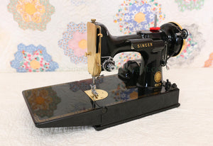 Singer Featherweight 221 Sewing Machine, AL721*** GOLD PLATED!!!