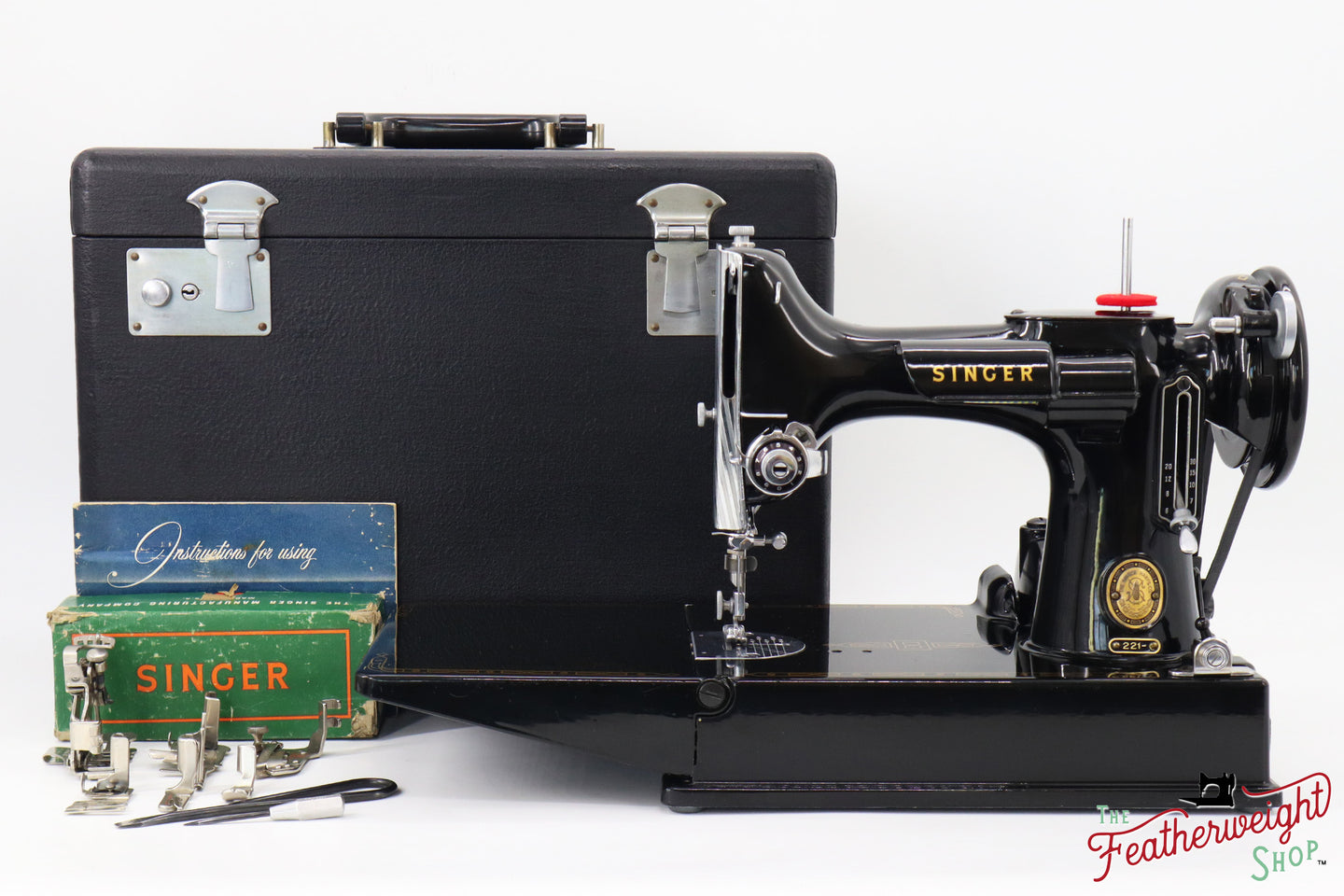 Singer Featherweight 221 Sewing Machine, AM380*** - 1956