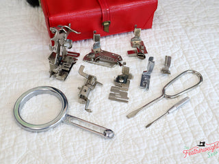 Load image into Gallery viewer, Singer Featherweight 222K Sewing Machine, RED &quot;S&quot; EP759***