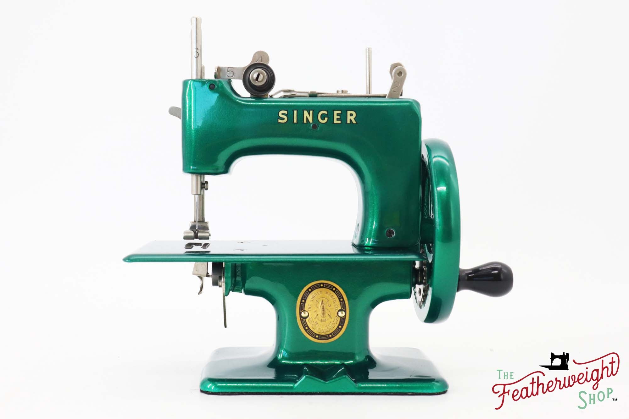 Singer Sewhandy Model 20 - Fully Restored in 'Emerald Green' - Complete Set