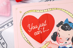 Valentine's Day Cards, Old-Fashioned Sewing (Set of 4)