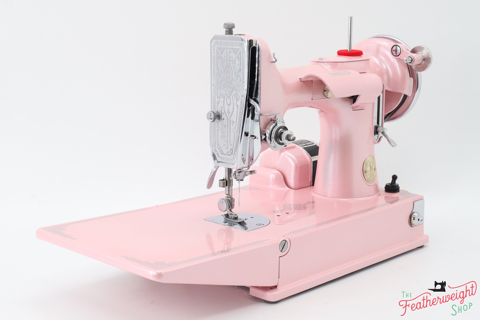 Singer Featherweight 221 Restored in Pink Frosting For Sale AE060 – The  Singer Featherweight Shop