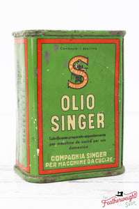 Oil Can - Italian, Deciliter, Singer (Vintage Original) - RARE