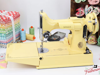Load image into Gallery viewer, Singer Featherweight 221, AH6642** - Fully Restored in Happy Yellow