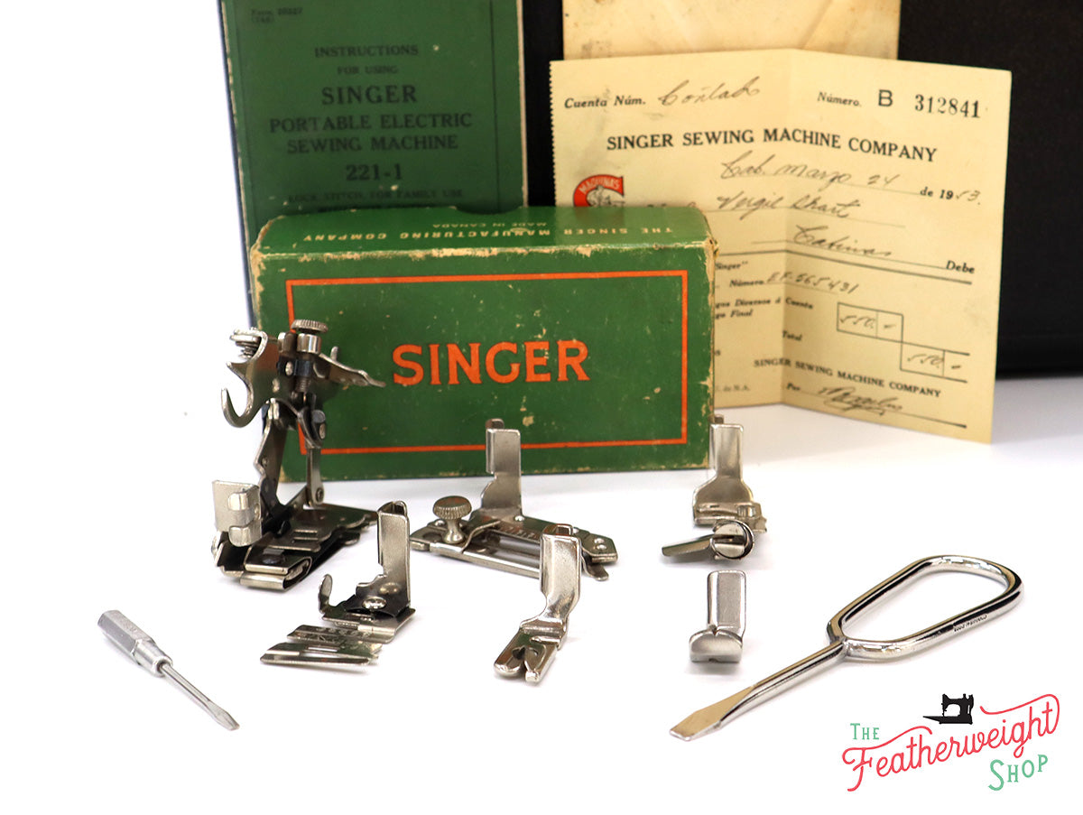 Singer Featherweight 221K, Rare MR - EF565*** Original Receipt!