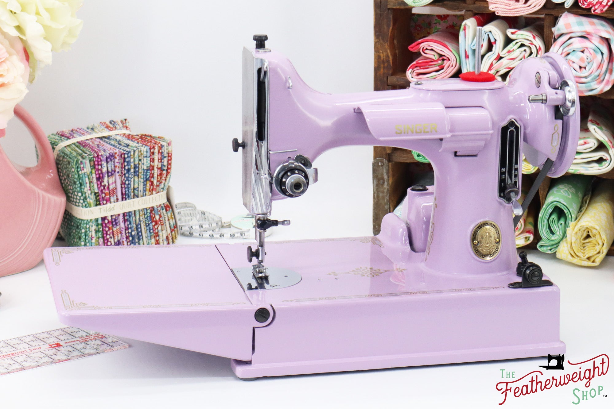 Singer Featherweight 221, AK784*** - Fully Restored in Wisteria