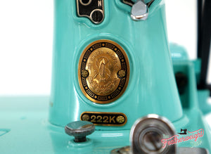 Singer Featherweight 222K Sewing Machine EL6858** - Fully Restored in Tiffany Blue